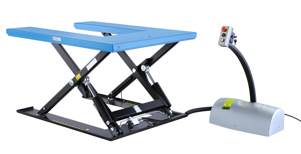 Flachform Scherenhubtisch in U-Form